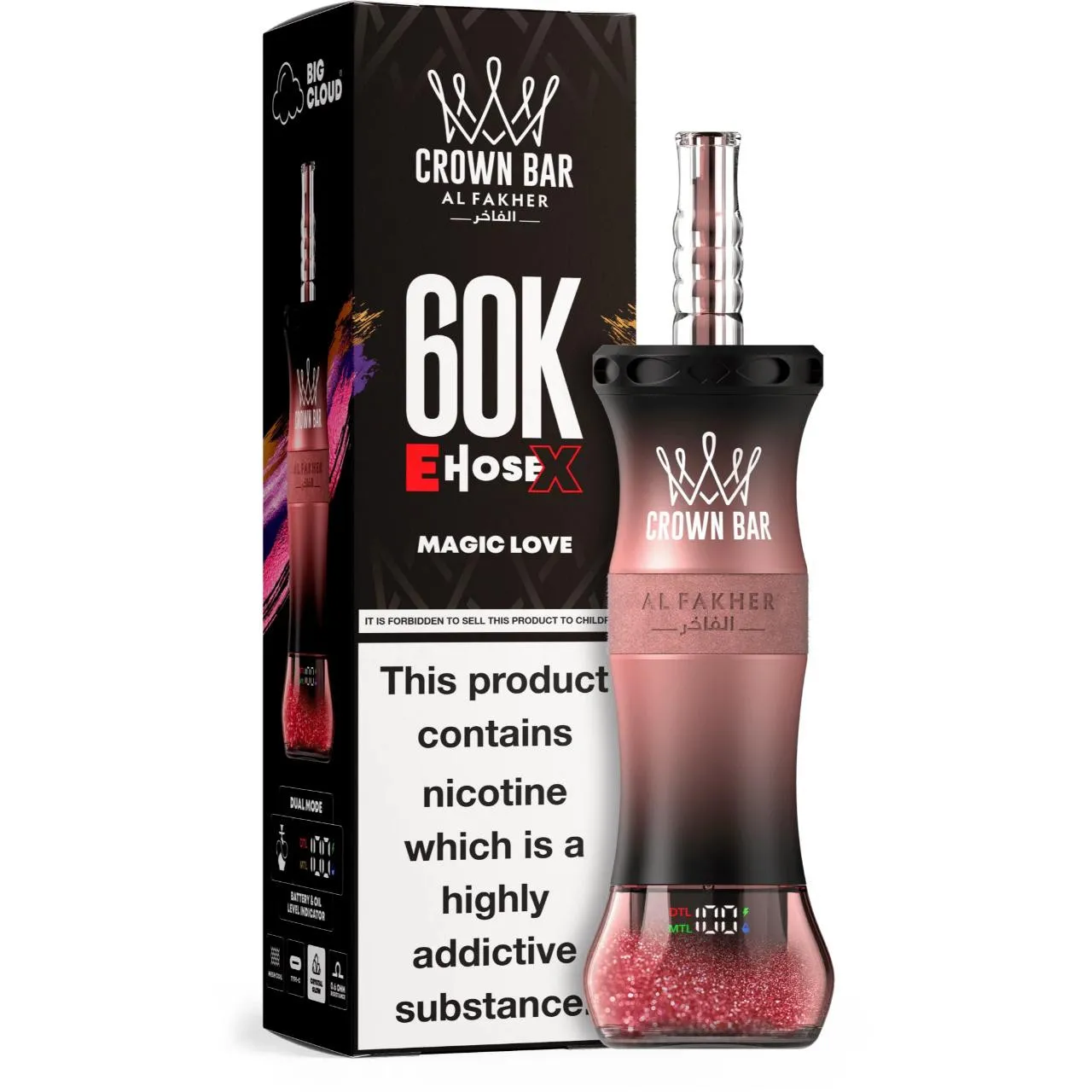 Al Fakher Crown Bar E Hose X 60k Puffs -10 packs (shipped from Overseas) 9