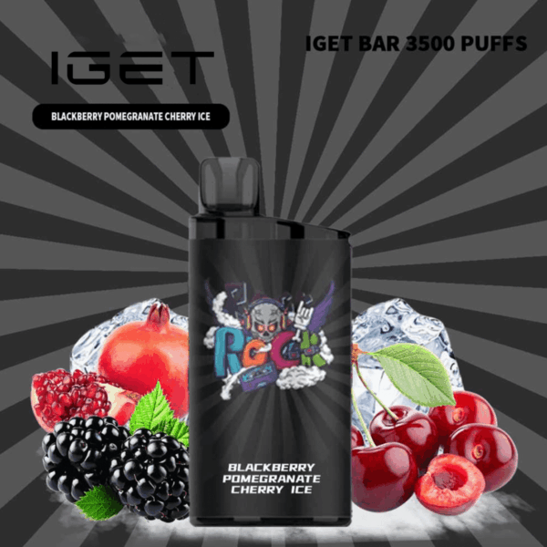 IGET BAR BLACKBERRY POMEGRANATE CHERRY ICE 3500 Puffs Disposable Vape 2