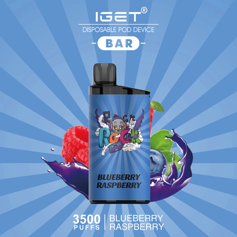 IGET BAR BLUEBERRY RASPBERRY ICE 3500 Puffs Disposable Vape 2