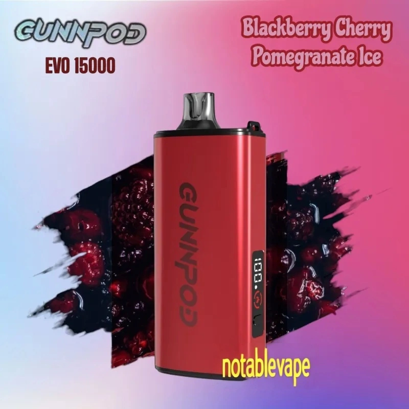 Gunnpod EVO 15k - 20 pack Multiple flavors - Blackberry Cherry Pomegranate Ice