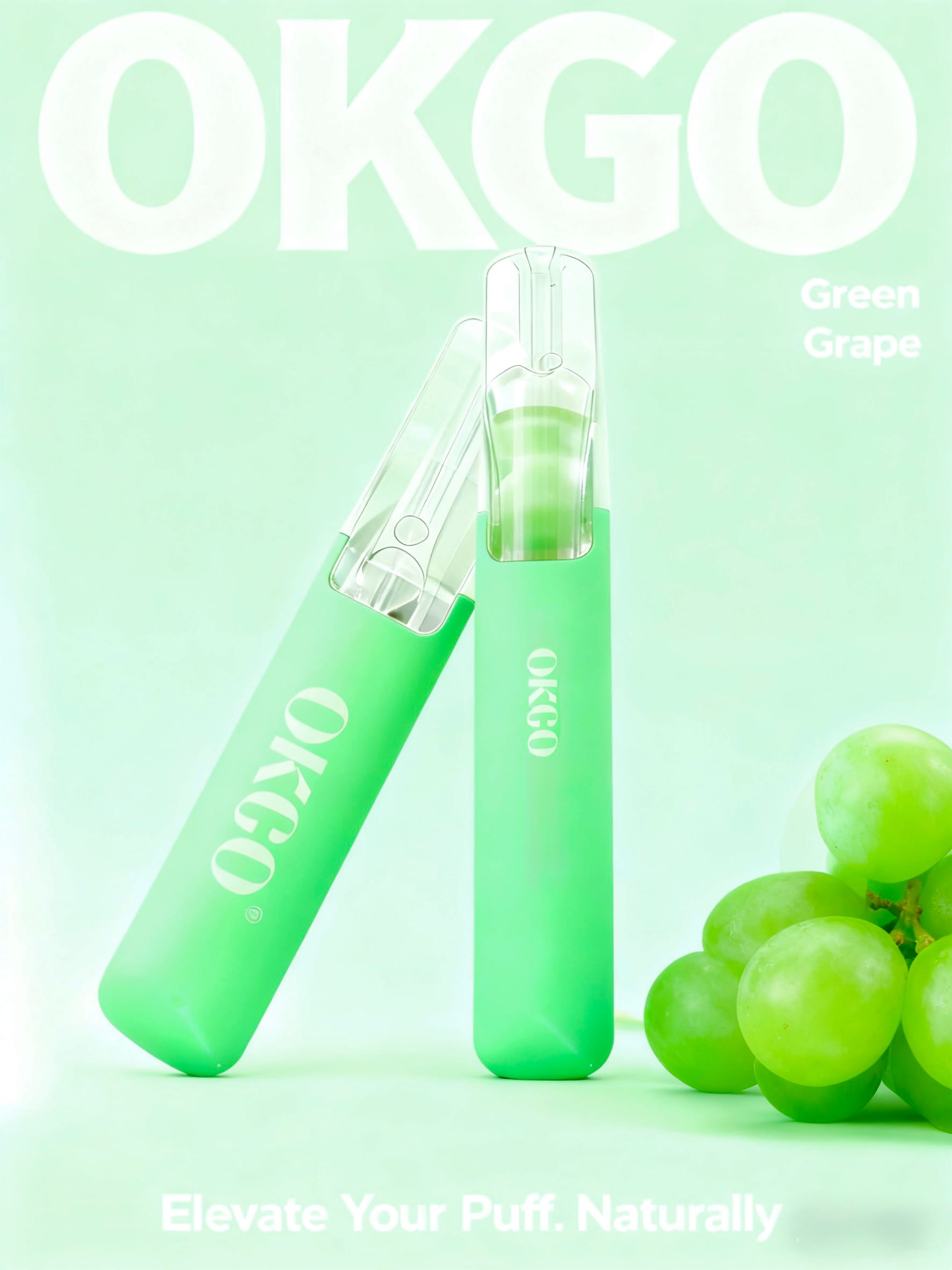 OKGO 6500 Puffs Green Grape -10 Pack - Green Grape