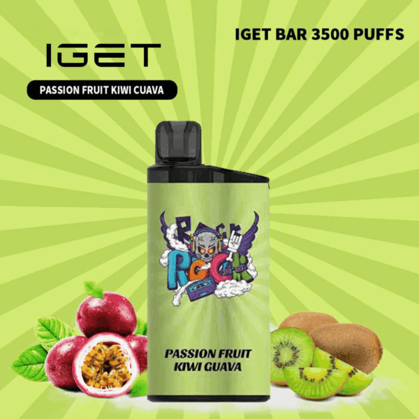 IGET BAR PASSIONFRUIT KIWI GUAVA 3500 Puffs Disposable Vape 2