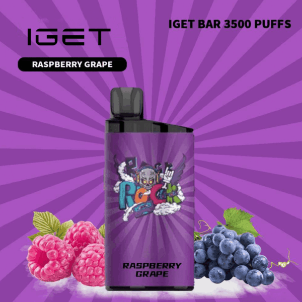 IGET BAR RASPBERRY GRAPE 3500 Puffs 2