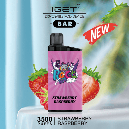 IGET BAR STRAWBERRY RASPBERRY 3500 Puffs Disposable Vape 2