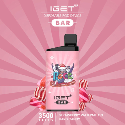 IGET BAR STRAWBERRY WATERMELON HARD CANDY 3500 Puffs Disposable Vape 2