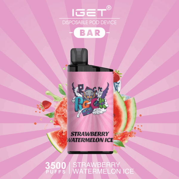 IGET BAR STRAWBERRY WATERMELON ICE 3500 Puffs Disposable Vape 2
