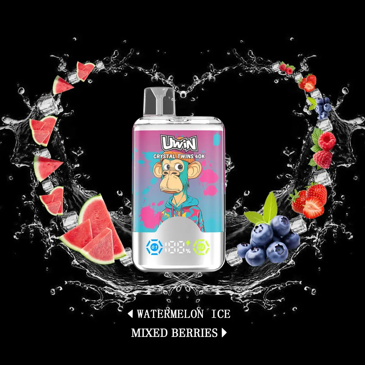 Uwin Twins crystal 40K Puffs-10 packs 4