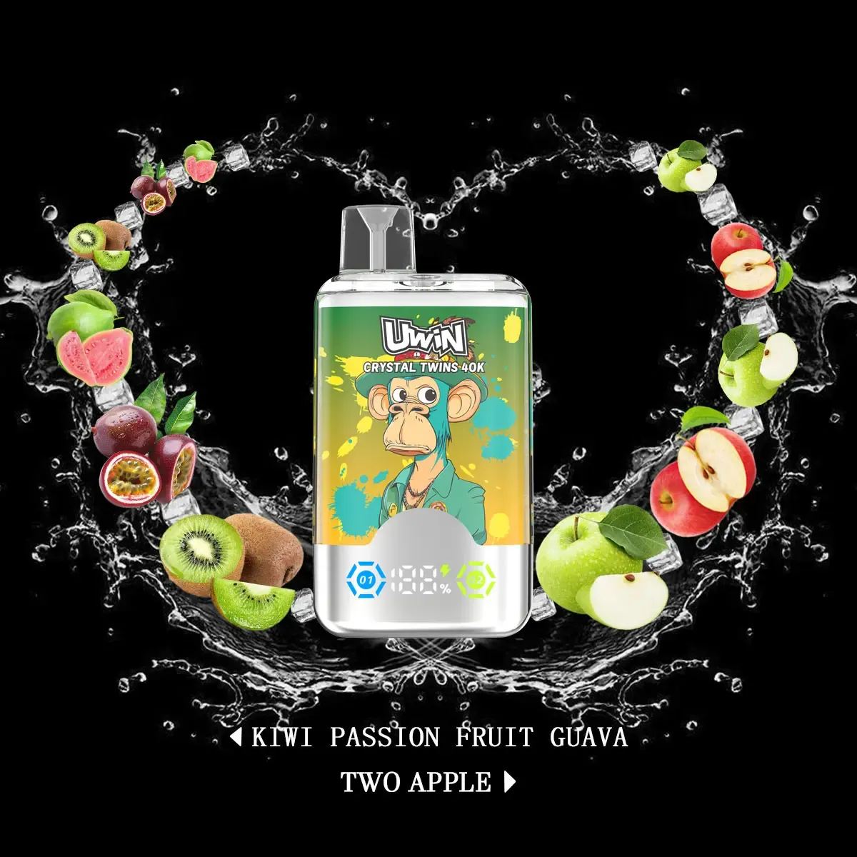 Uwin Twins crystal 40K Puffs-10 packs 11